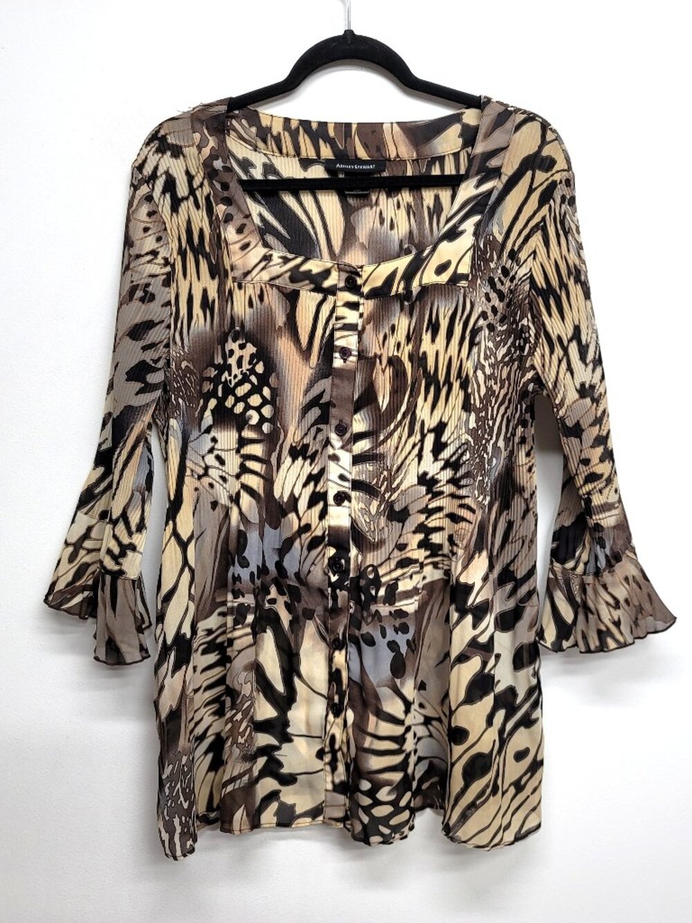Ashley Stewart Animal Print Top 14W